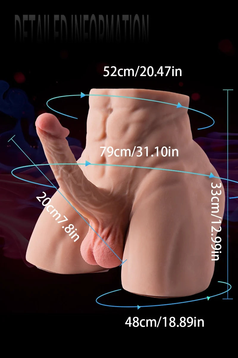 Terry: 23.8Lb Male Sex Dolls with Realistic 7.87" Big Dildo