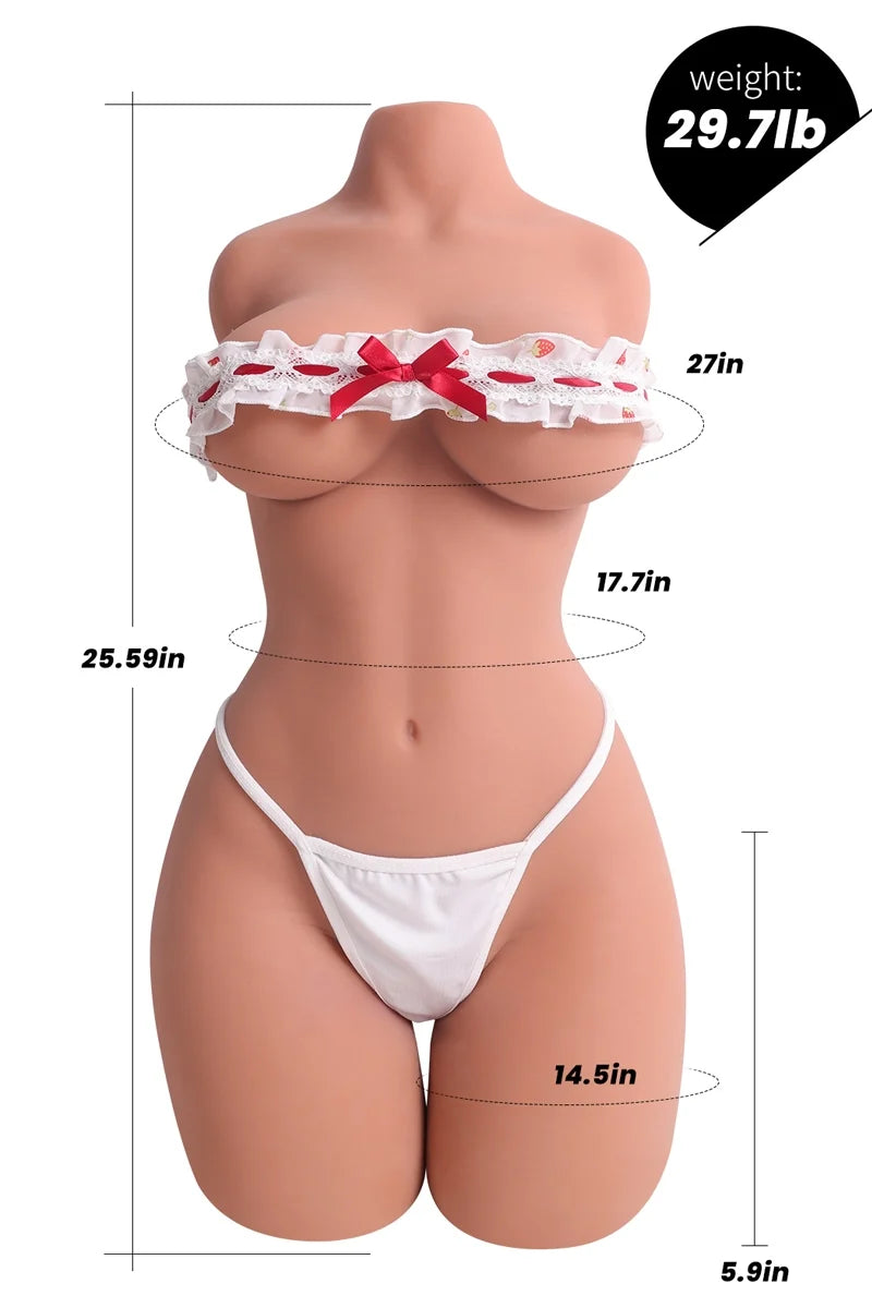 Adna: 29.76LB Realistic Brown Female Sex Torso Doll